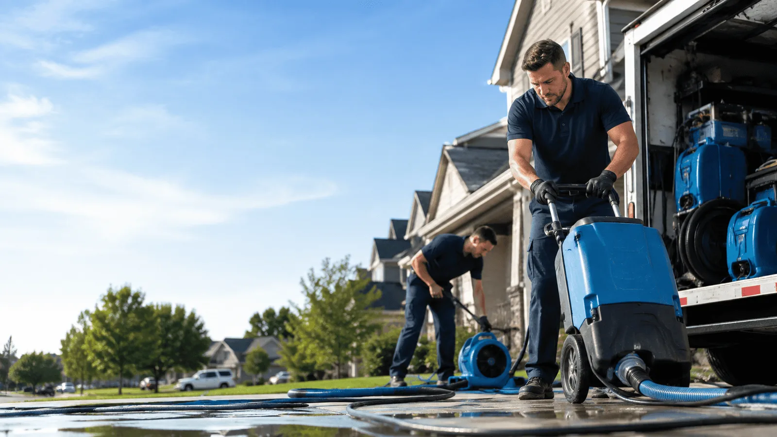 Pipe Leak Detection & Cleanup being performed in East Palatka, FL